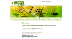 Desktop Screenshot of lespacevie.com