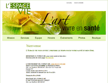 Tablet Screenshot of lespacevie.com